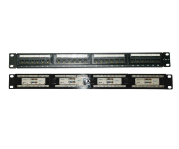 19" Patch panel XtendLan 24port, UTP, Cat6, 30µm, duální svorkovnice, černý