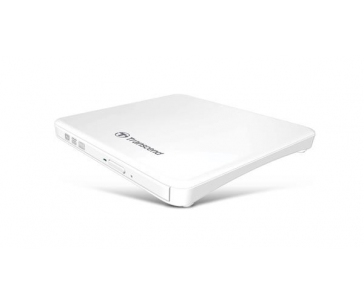 TRANSCEND externí DVD vypalovačka slim, USB 2.0, White (+CyberLink Media Suite 10)
