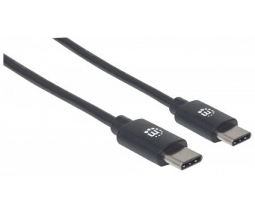 MANHATTAN kabel Hi-Speed USB-C, Type-C Male to Type-C Male, 0,5m, černý