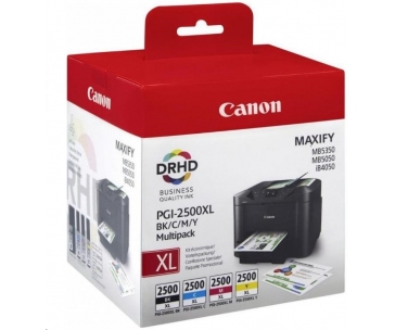 Canon CARTRIDGE PGI-2500XL BK černá pro Maxify iB4050, iB4150, MB5050, MB5150, MB5155, MB5350, MB5450,MB5455 (2500 str.)