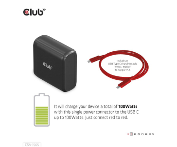 Club3D Dokovací stanice USB-C, Triple Display DP 1.4 Alt mode Smart PD3.0 Charging Dock with 100 Watt PS