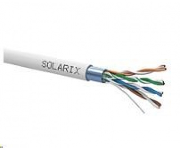 Instalační kabel Solarix FTP, Cat5E, drát, PVC, cívka 500m SXKD-5E-FTP-PVC