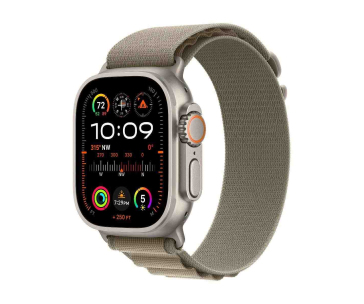 APPLE Watch Ultra 2 GPS + Cellular, 49mm Titanium Case with Olive Alpine Loop - Small