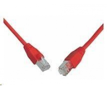 Solarix Patch kabel CAT5E SFTP PVC 0,5m červený snag-proof C5E-315RD-0,5MB