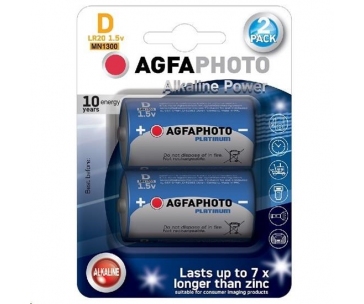 AgfaPhoto Power alkalická baterie LR20/D, blistr 2ks