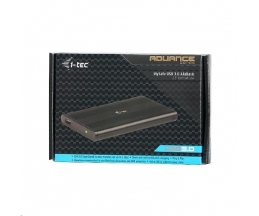 i-tec USB 3.0 MySafe AluBasic Advance rámeček na externí pevný disk 6.4 cm / 2.5" pro SATA I/II/III HDD SSD, hliníková k