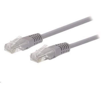 C-TECH kabel patchcord Cat5e, UTP, šedý, 0,25m