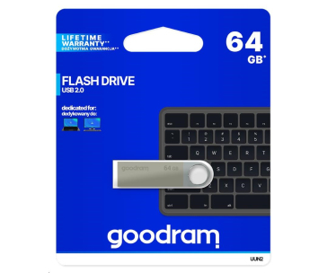 GOODRAM Flash Disk UUN2 64GB USB 2.0 stříbrná