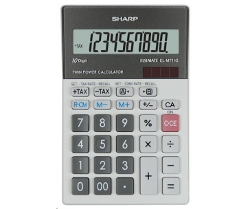 SHARP kalkulačka - EL-M711GGY - stříbrná