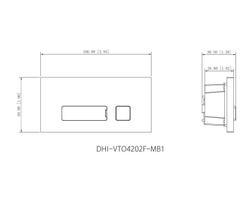 Dahua VTO4202F-MB1, IP dveřní stanice, modulární, modul 1x tlačítko