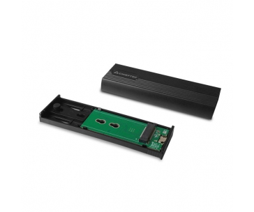 CHIEFTEC externí rámeček na M.2 PCIe NVMe/S-ata SSD Enclosure Tool-Less, s USB Type C konektorem, černá
