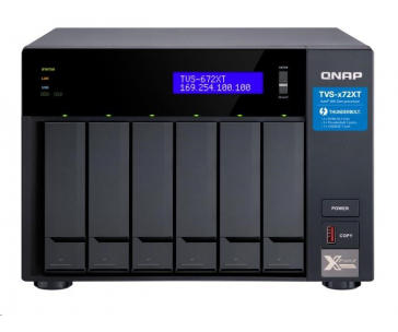 QNAP TVS-672XT-i3-8G (4C/i3-8100T/3,1GHz/8GBRAM/6xSATA/2xM.2/2xGbE/1x10GbE/1xUSB3.0/2xPCIe/1xHDMI/2xTB3)