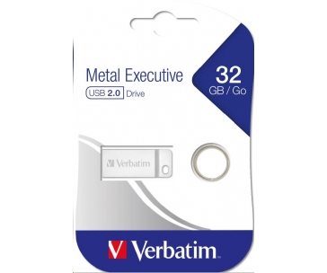 VERBATIM Flash Disk 32GB Metal Executive, USB 2.0, stříbná