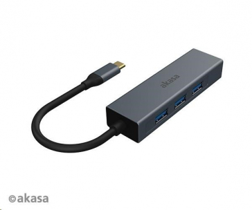 AKASA adaptér USB Type-C 4-In-1 Hub with Ethernet