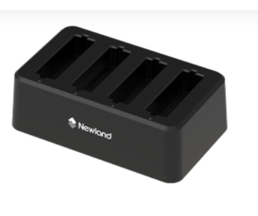 Newland 4-slot battery charger for MT90 series, includes adapter with UK and EU power plug