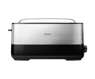 Philips HD2692/90 Viva topinkovač, 1030 W, 1 dlouhý slot, 2 topinky / toasty, 8 stupňů opečení, chromová / černá