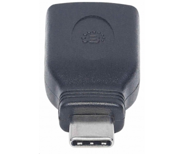 Manhattan USB adaptér, USB 3.1 Gen 1, USB-C Male na USB-A Female, 5 Gbps, černá