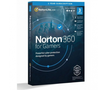 NORTON 360 FOR GAMERS 50GB CZ 1 uzivatel pro 3 zarizeni  na 1 rok ESD