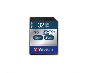 VERBATIM SDHC karta 32GB Pro, U3, V30