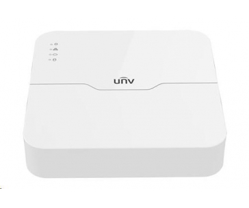 Uniview NVR, 4 kanály, 4xPoE(max.54W), H.265,1x HDD(max.6TB), propustnost 64/48Mbps, HDMI, VGA, 2x USB 2.0, audio, ONVIF