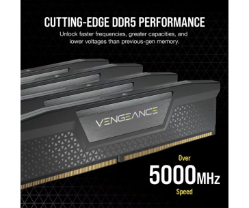 CORSAIR DIMM DDR5 32GB (Kit of 2) 4800MHz CL40 Vengeance Černá