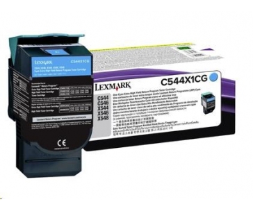 LEXMARK C544, X544 Cyan Extra High Yield Return Programme Toner Cartridge (4K)