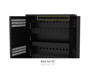 PORT nabíjecí skříňka pro 30 notebooků + 1 Rack U19", černá