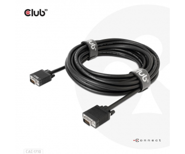 Club3D kabel oboustranný VGA, M/M, 28AWG, 10m
