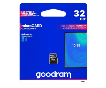 GOODRAM microSDHC karta 32GB M1A0 (R:100/W:10 MB/s), UHS-I Class 10, U1