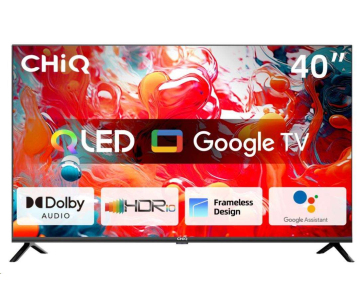 CHiQ L40QH7G TV 40", QLED, Full HD, Google TV, Frameless, Dolby Audio, dbx-tv, HDR 10