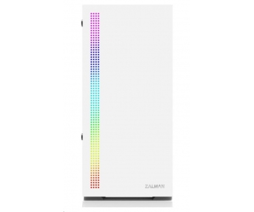 ZALMAN skříň S5 White,  ATX bez zdroje , RGB