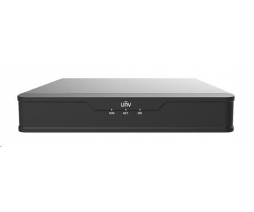 Uniview NVR, 16 kanálů, H.265, 1x HDD, 8Mpix (64Mbps/64Mbps), HDMI, VGA, 4K, ONVIF, 1x USB 2.0, 1x USB 3.0, audio