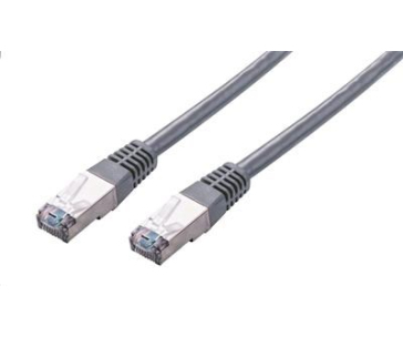 C-TECH kabel patchcord Cat5e, FTP, šedý, 3m