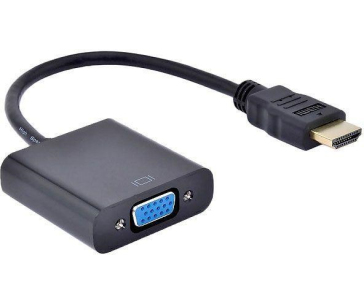 PremiumCord převodník HDMI na VGA se zvukem 3,5mm stereo jack, černá
