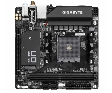 GIGABYTE MB Sc AM4 A520I AC, AMD A520, 2xDDR4, 1xDP, 2xHDMI, WI-FI, Mini-ITX
