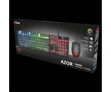 BAZAR - TRUST set klávesnice + myš GXT 838 Azor Gaming Combo CZ/SK - poškozený obal