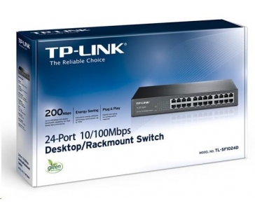 TP-Link switch TL-SF1024D (24x100Mb/s, fanless)