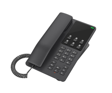 Grandstream GHP621, hotelový VoIP telefon, 2 linky, 2 SIP účty, PoE, 1x RJ45, HD Audio, 3 cestná konference, Černý