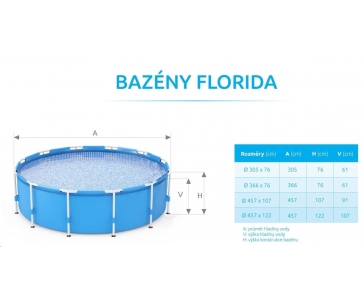 Marimex Bazén Florida 3,05x0,91 m bez filtrace - motiv RATAN