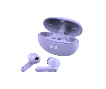 TRUST sluchátka Yavi, Bluetooth ENC, špunty, fialová