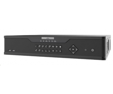 Uniview NVR, 32 kanálů, H.265, 4x HDD, 12Mpix (384Mbps/384Mbps), HDMI+VGA Full HD, ONVIF, 3x USB, audio