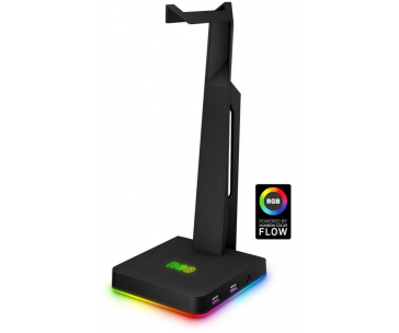 CONNECT IT NEO Stand-It RGB stojánek na sluchátka + USB hub, černá