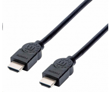 Manhattan HDMI kabel, ARC, 3D, 4K@30Hz, Shielded, 1.5m, černá