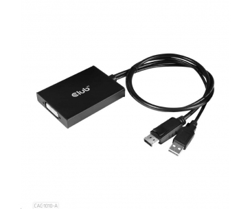 Club3D Adaptér aktivní DisplayPort na Dual Link DVI-D, USB napájení, 60cm, HDCP off, pro Apple Cinema displeje
