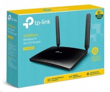 TP-Link TL-MR6400 WiFi4 router (N300, 4G LTE, 2,4GHz, 3x100Mb/s LAN, 1x100Mb/s LAN/WAN, 1xmicroSIM)