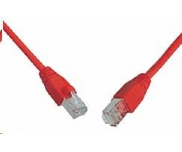 Solarix Patch kabel CAT6 SFTP PVC 0,5m červený snag-proof C6-315RD-0,5MB