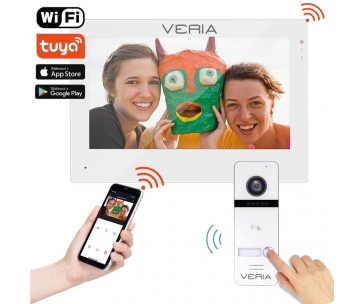 SET Videotelefon VERIA 3001-W (Wi-Fi) bílý + vstupní stanice VERIA 301