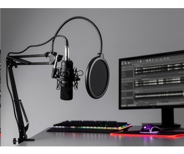 TRACER mikrofon Studio PRO, 3.5 jack, 2.5 m kabel, černá