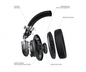 LAMAX HighComfort ANC náhlavní sluchátka s funkcí potlačení hluku