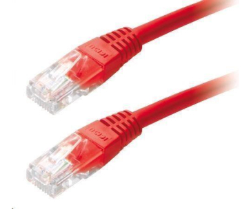 XtendLan patch kabel Cat5E, UTP - 0,5m, červený (prodej po 10 ks)